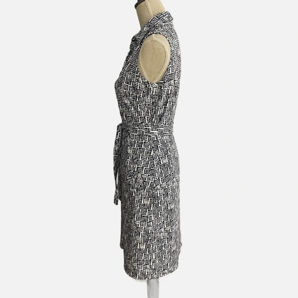 J. McLaughlin Dolly Catalina Cloth Midi Dress Small Blue White Print Sleeveless - Picture 4 of 13